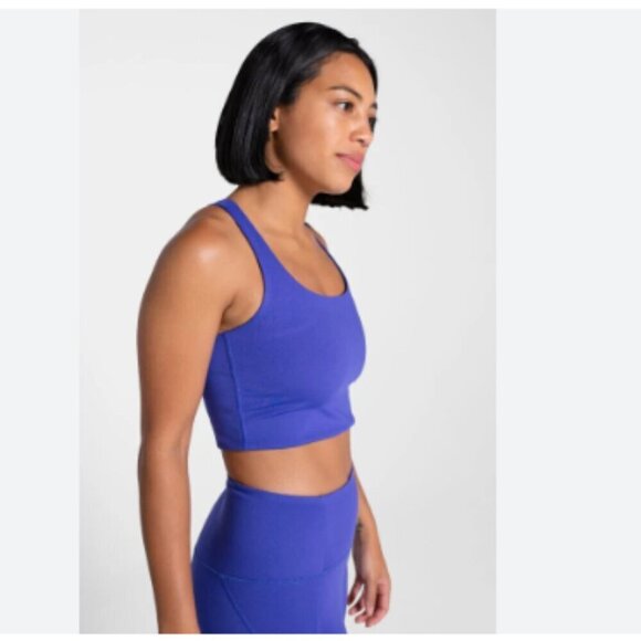 Girlfriend Collective Cropped Paloma Sports Bra Pansy - Picture 1 of 4